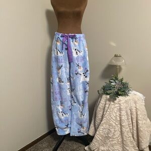Disney Frozen Olaf Pajama Pants - Blue and Purple